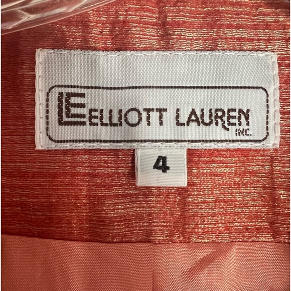 ELLIOTT LAUREN Linen Blend Dress Jacket in Orange Size 4 -- GORGEOUS!!!! - Picture 5 of 6